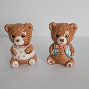 Vintage Baby Teddy Bear salt and pepper shakers unbranded Made in Japan